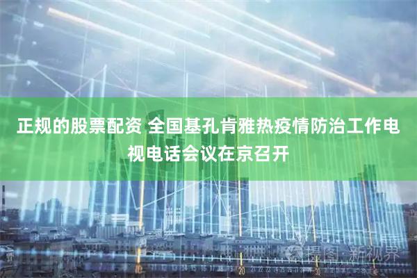 正规的股票配资 全国基孔肯雅热疫情防治工作电视电话会议在京召开